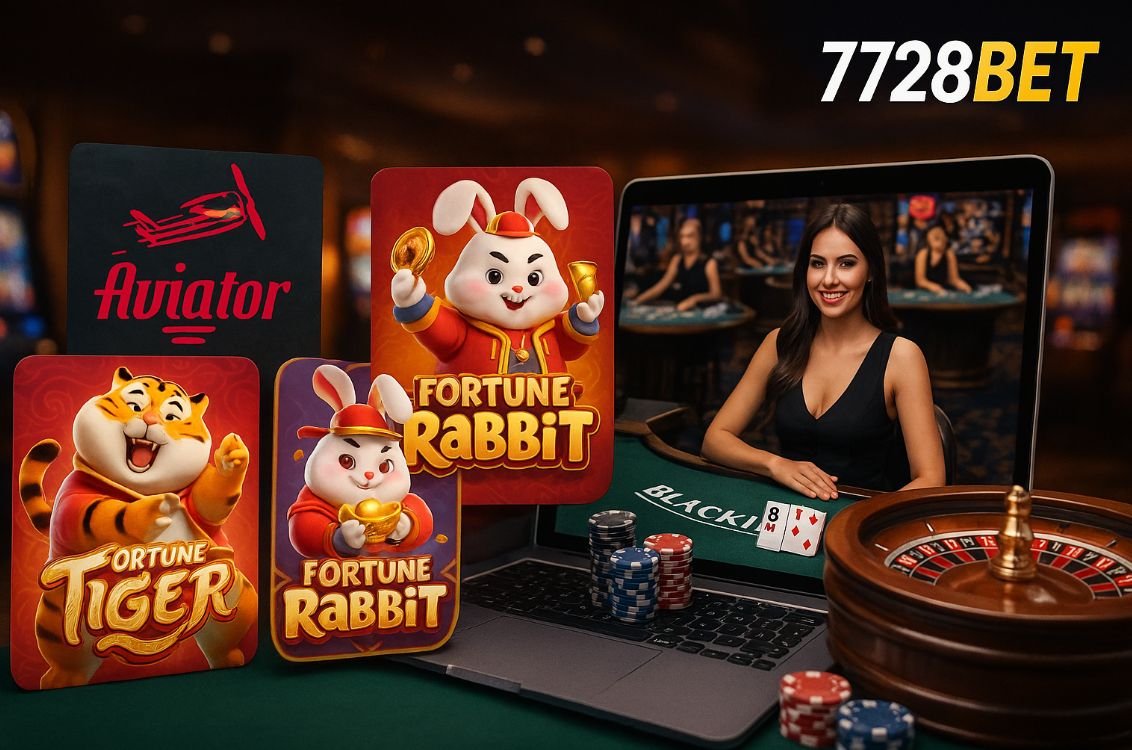 Slots, crash games e cassino ao vivo disponíveis no portal 7728BET
